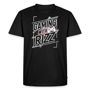 Rizzler Culture Gaming Life Rizzler Quotes - Men's Premium Organic T-Shirt - black - Front - Nico (187cm)