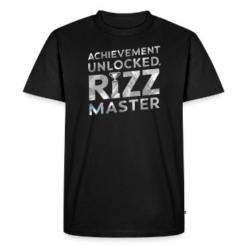 Rizzler Culture Gaming Life Rizzler Quotes - Men's Premium Organic T-Shirt - black - Front - Nico (187cm)