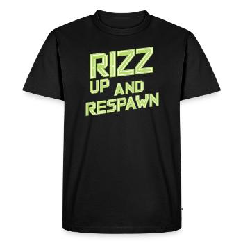 Rizzler Culture Gaming Life Rizzler Quotes - Men's Premium Organic T-Shirt - black - Front - Nico (187cm)