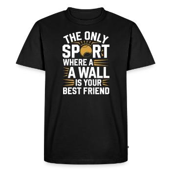 Squash Passion Squash Sport for Squash - Men's Premium Organic T-Shirt - black - Front - Nico (187cm)