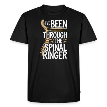 Laminetomy and spine surgery - Men's Premium Organic T-Shirt - black - Front - Nico (187cm)