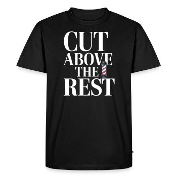 Vibrations de salon de coiffure et coupes de cheveux classiques pour - T-shirt Premium bio Homme - noir - Devant - Nico (187cm)