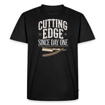 Vibrations de salon de coiffure et coupes de cheveux classiques pour - T-shirt Premium bio Homme - noir - Devant - Nico (187cm)
