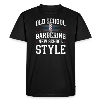 Vibrations de salon de coiffure et coupes de cheveux classiques pour - T-shirt Premium bio Homme - noir - Devant - Nico (187cm)