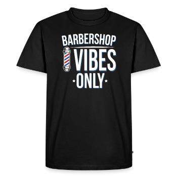 Vibrations de salon de coiffure et coupes de cheveux classiques pour - T-shirt Premium bio Homme - noir - Devant - Nico (187cm)