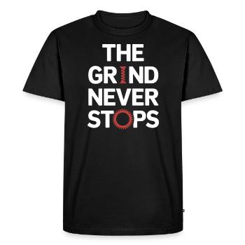 Agitation entrepreneuriale et bourreau de travail en affaires - T-shirt Premium bio Homme - noir - Devant - Nico (187cm)