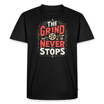 Entrepreneurial Hustle and Workaholic in Business - Men's Premium Organic T-Shirt - black - Front - Nico (187cm)