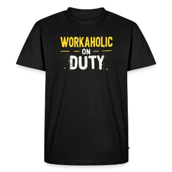 Objectifs ambitieux et culture de l’agitation - T-shirt Premium bio Homme - noir - Devant - Nico (187cm)