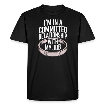 Objectifs ambitieux et culture de l’agitation - T-shirt Premium bio Homme - noir - Devant - Nico (187cm)