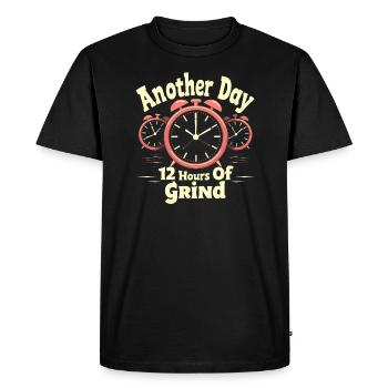 Agitation entrepreneuriale et bourreau de travail en affaires - T-shirt Premium bio Homme - noir - Devant - Nico (187cm)