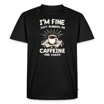 Agitation entrepreneuriale et bourreau de travail en affaires - T-shirt Premium bio Homme - noir - Devant - Nico (187cm)