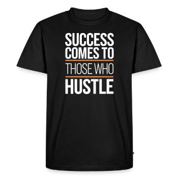 Entrepreneurial Hustle and Workaholic in Business - Men's Premium Organic T-Shirt - black - Front - Nico (187cm)