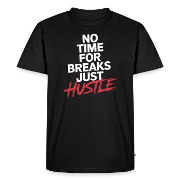 Entrepreneurial Hustle and Workaholic in Business - Men's Premium Organic T-Shirt - black - Front - Nico (187cm)