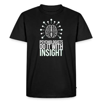 Comprendre la psychologie, l’ et le comportement - T-shirt Premium bio Homme - noir - Devant - Nico (187cm)