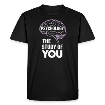 Comprendre la psychologie, l’ et le comportement - T-shirt Premium bio Homme - noir - Devant - Nico (187cm)