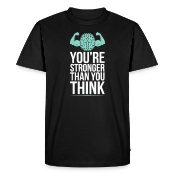 Comprendre la psychologie, l’ et le comportement - T-shirt Premium bio Homme - noir - Devant - Nico (187cm)