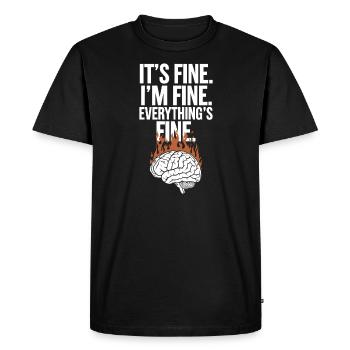 Comprendre la psychologie, l’ et le comportement - T-shirt Premium bio Homme - noir - Devant - Nico (187cm)