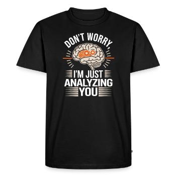 Comprendre la psychologie, l’ et le comportement - T-shirt Premium bio Homme - noir - Devant - Nico (187cm)