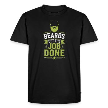 Bearded Professional Work Life Beard Pride Bearded - Men's Premium Organic T-Shirt - black - Front - Nico (187cm)