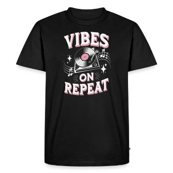 Chill Vibes Music Lover Laid-Back Relaxing Music - Men's Premium Organic T-Shirt - black - Front - Nico (187cm)