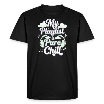 Chill Vibes Music Lover Laid-Back Relaxing Music - Men's Premium Organic T-Shirt - black - Front - Nico (187cm)