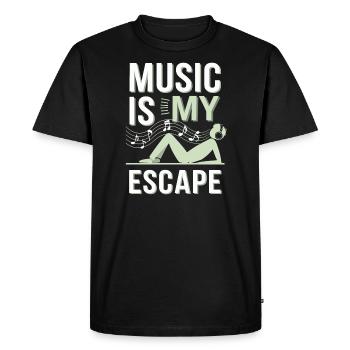 Chill Vibes Music Lover Laid-Back Relaxing Music - Men's Premium Organic T-Shirt - black - Front - Nico (187cm)