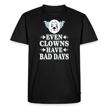 Mélancolique Triste Clown Art émotionnel Exploration - T-shirt Premium bio Homme - noir - Devant - Nico (187cm)