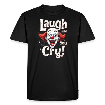 Mélancolique Triste Clown Art émotionnel Exploration - T-shirt Premium bio Homme - noir - Devant - Nico (187cm)