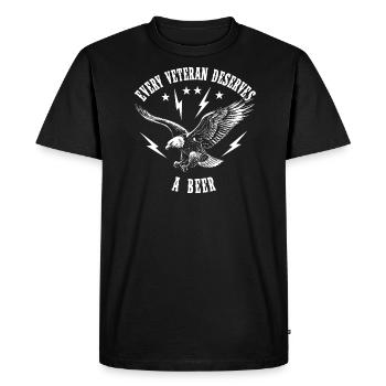 Honor Veterans Day with Patriotism and Military - Men's Premium Organic T-Shirt - black - Front - Nico (187cm)