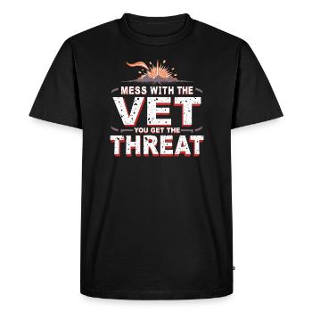 Honor Veterans Day with Patriotism and Military - Men's Premium Organic T-Shirt - black - Front - Nico (187cm)