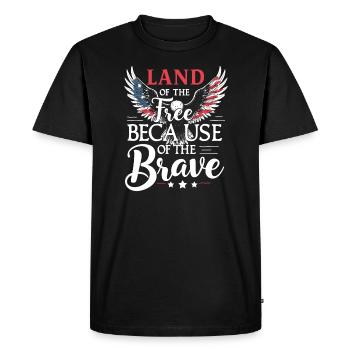 Honor Veterans Day with Patriotism and Military - Men's Premium Organic T-Shirt - black - Front - Nico (187cm)