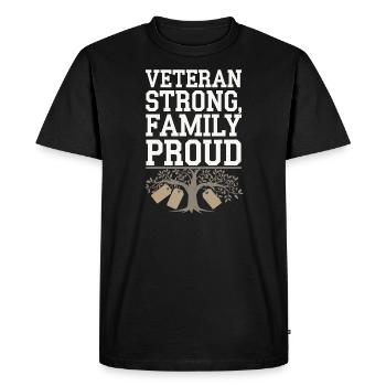 Honor Veterans Day with Patriotism and Military - Men's Premium Organic T-Shirt - black - Front - Nico (187cm)