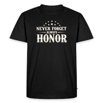Honor Veterans Day with Patriotism and Military - Men's Premium Organic T-Shirt - black - Front - Nico (187cm)