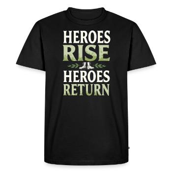 Honor Veterans Day with Patriotism and Military - Men's Premium Organic T-Shirt - black - Front - Nico (187cm)
