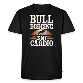 Rodéo Clown Animateur Équitation De Taureau Et Rodéo - T-shirt Premium bio Homme - noir - Devant - Nico (187cm)