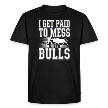 Rodéo Clown Animateur Équitation De Taureau Et Rodéo - T-shirt Premium bio Homme - noir - Devant - Nico (187cm)
