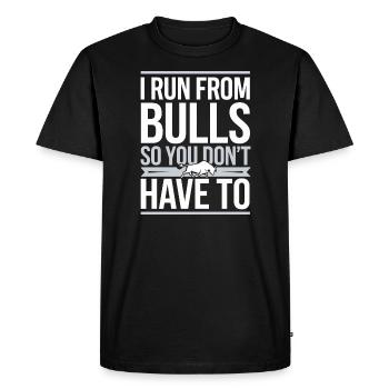 Rodéo Clown Animateur Équitation De Taureau Et Rodéo - T-shirt Premium bio Homme - noir - Devant - Nico (187cm)