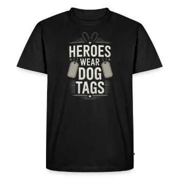 Honorez nos anciens combattants à l’occasion de la Journée des anciens combattants avec - T-shirt Premium bio Homme - noir - Devant - Nico (187cm)