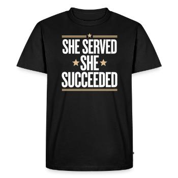 Honorez nos anciens combattants à l’occasion de la Journée des anciens combattants avec - T-shirt Premium bio Homme - noir - Devant - Nico (187cm)