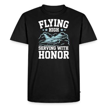 Veterans' Honor for Military Service - Men's Premium Organic T-Shirt - black - Front - Nico (187cm)