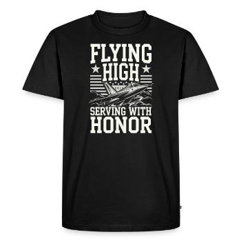Veterans' Honor for Military Service - Men's Premium Organic T-Shirt - black - Front - Nico (187cm)