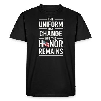 Honorez nos anciens combattants à l’occasion de la Journée des anciens combattants avec - T-shirt Premium bio Homme - noir - Devant - Nico (187cm)