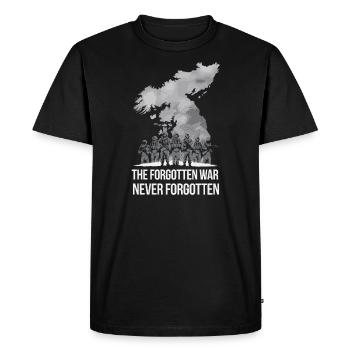 Korean War Veteran Honor and Recognition - Men's Premium Organic T-Shirt - black - Front - Nico (187cm)