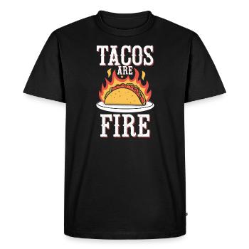 Tacos mexicains authentiques pour tacos - T-shirt Premium bio Homme - noir - Devant - Nico (187cm)