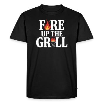 Grillmaster BBQ King Summer Grilling Lover - Men's Premium Organic T-Shirt - black - Front - Nico (187cm)