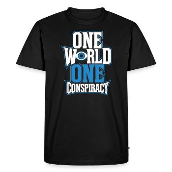 Global Conspiracy - Men's Premium Organic T-Shirt - black - Front - Nico (187cm)