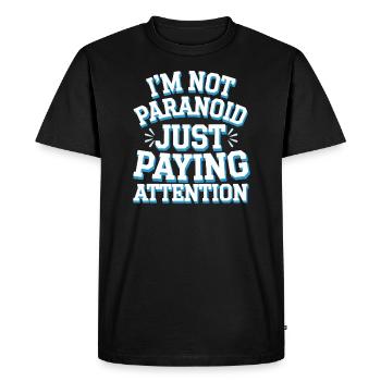 Conspiration mondiale du Nouvel Ordre Mondial - T-shirt Premium bio Homme - noir - Devant - Nico (187cm)