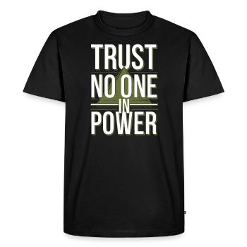 Conspiration mondiale du Nouvel Ordre Mondial - T-shirt Premium bio Homme - noir - Devant - Nico (187cm)