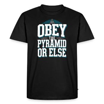 Global Conspiracy - Men's Premium Organic T-Shirt - black - Front - Nico (187cm)