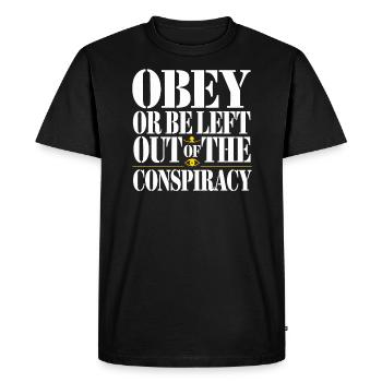 Global Conspiracy - Men's Premium Organic T-Shirt - black - Front - Nico (187cm)